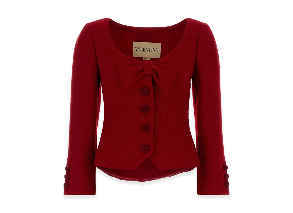 Valentino Women's Tweed Jacket "Red"