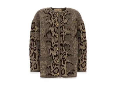 Valentino Women's Embroidered Cashmere Cardigan "Animal Print"