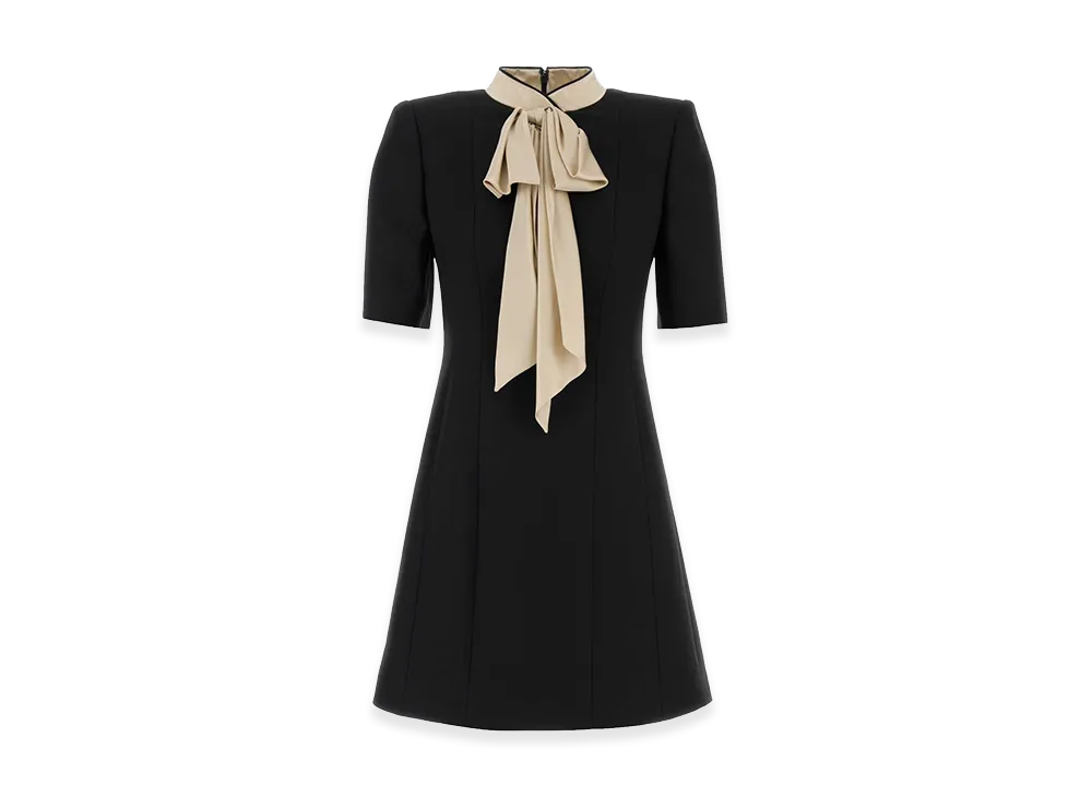 Valentino Women's Wool Blend Mini Dress "Black"