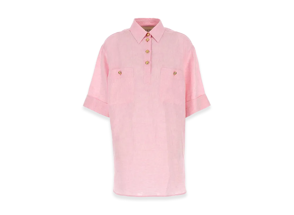 Valentino Women's Linen Blouse "Pink"