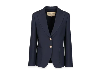 Valentino Women's Crepe Couture Blazer "Blue"