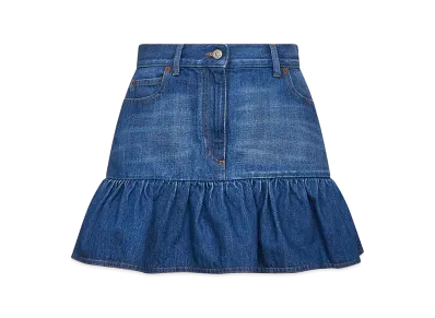 Valentino Women's Denim Mini Skirt "Blue"