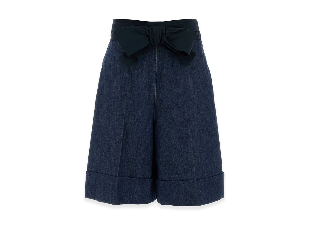 Valentino Women's Denim Bermuda Shorts "Blue"