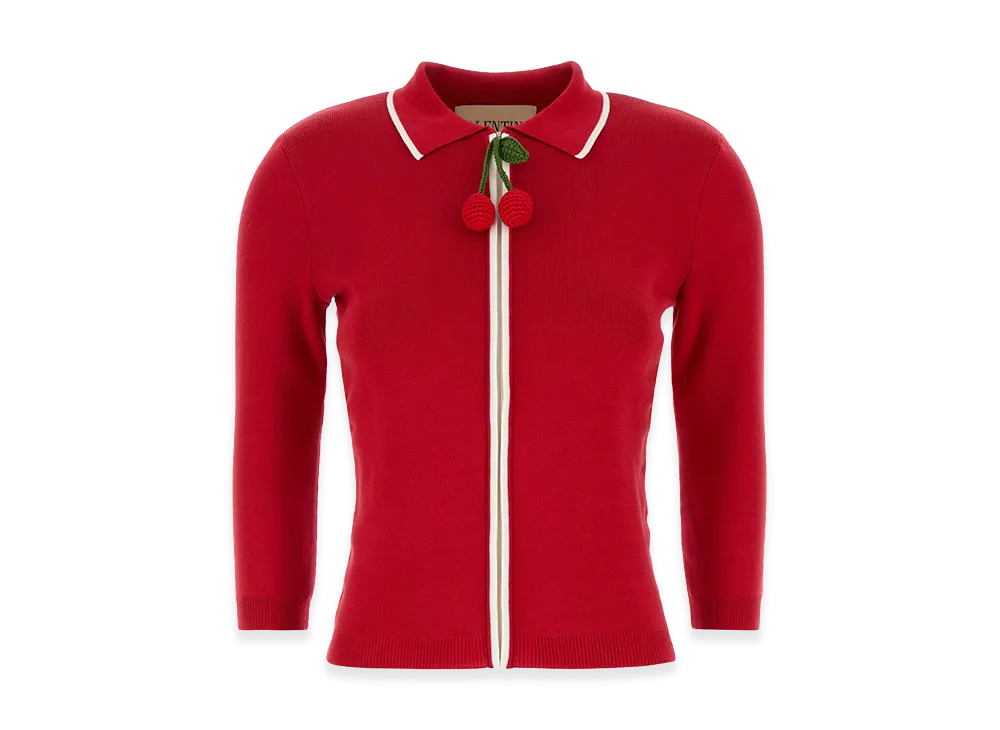 Valentino Women's Cotton Cardigan "Red"