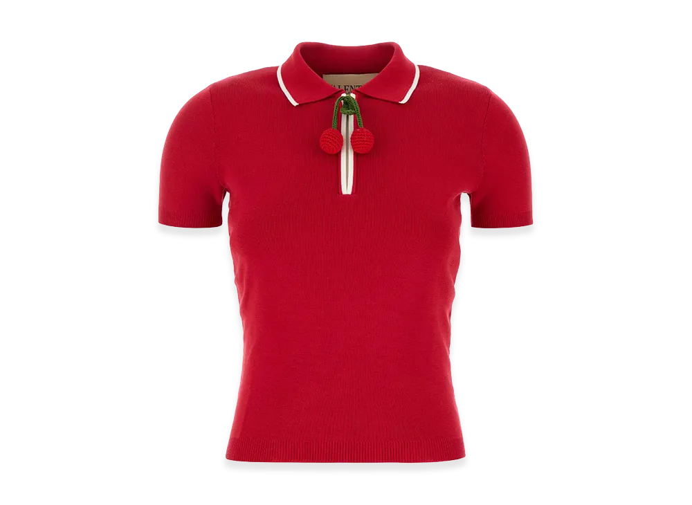 Valentino Women's Cotton Polo Shirt "Red"