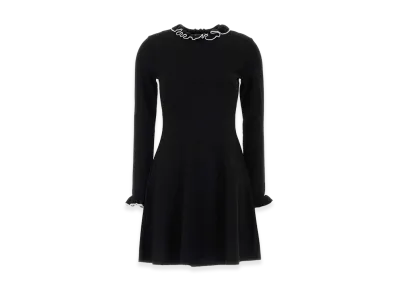 Valentino Women's Viscose Blend Mini Dress "Black"