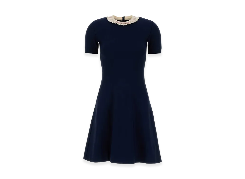 Valentino Women's Knit Mini Dress "Navy Blue"