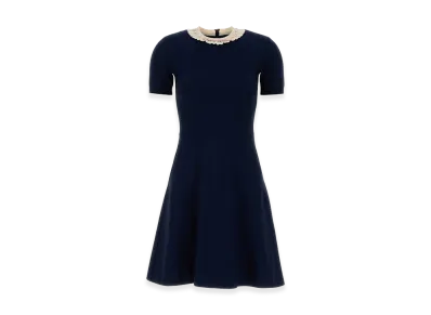 Valentino Women's Knit Mini Dress "Navy Blue"