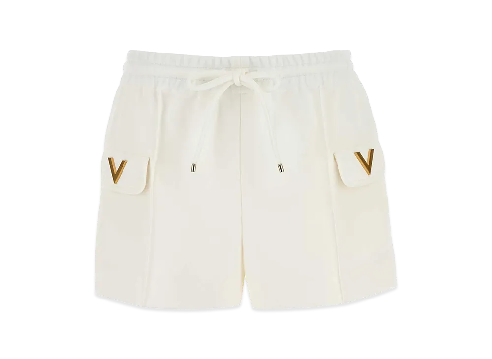 Valentino Women's Stretch Piquet Shorts "White"