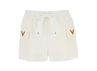 Valentino Women's Stretch Piquet Shorts "White"