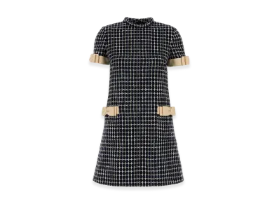 Valentino Women's Embroidered Tweed Mini Dress "Checked"