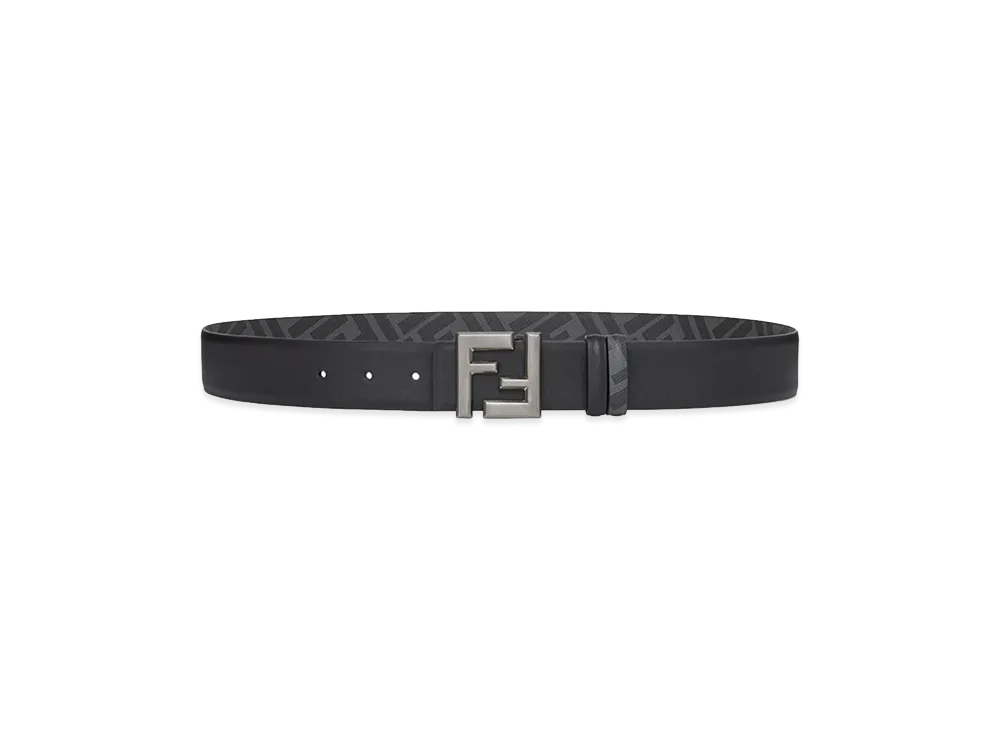 FENDI Reversible Belt With Thin Squared FF Buckle "Black"