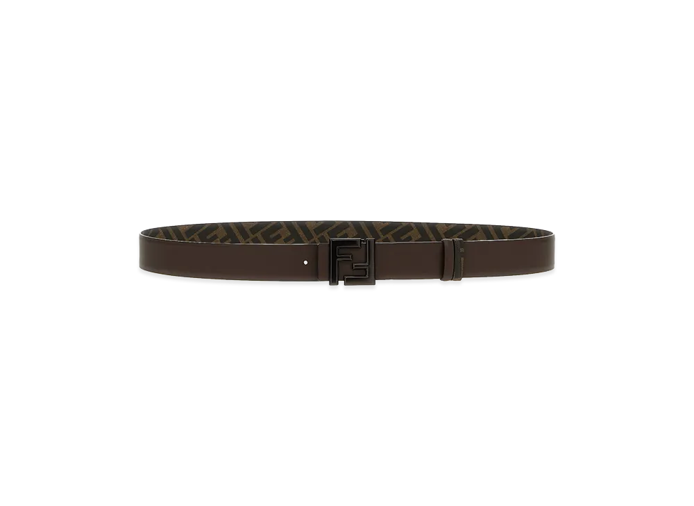 FENDI 'Squared FF' Reversible Belt "Brown"