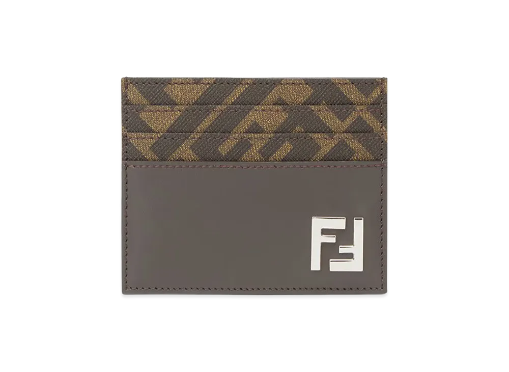FENDI Squared FF Card Holder "Brown"
