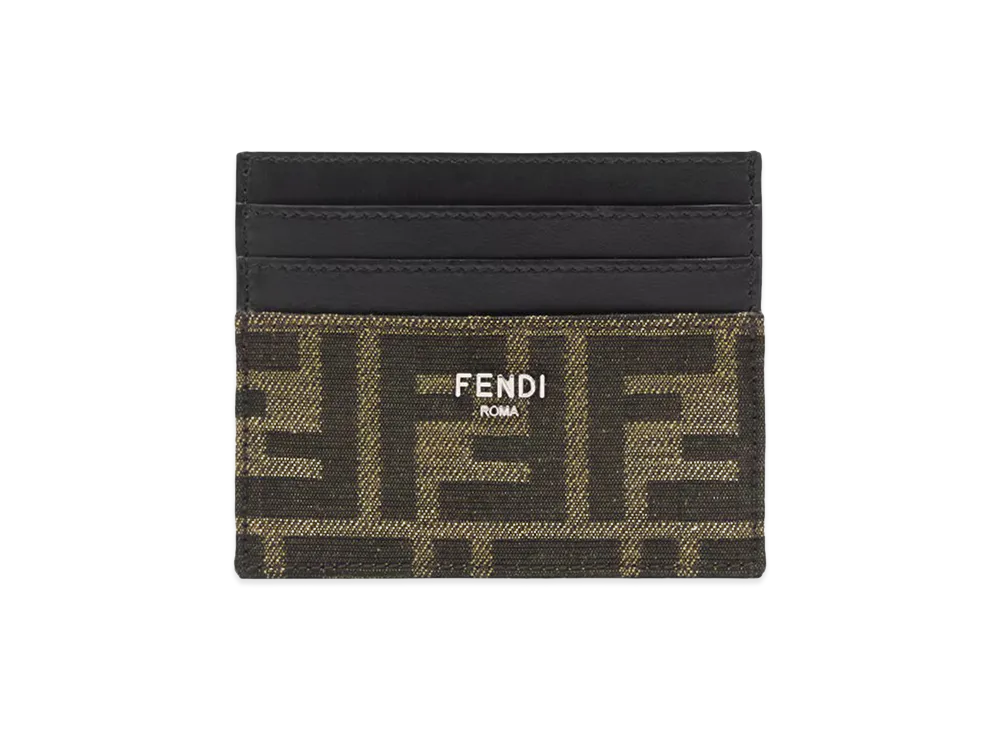 FENDI FF Jacquandi Card Holder "Brown"