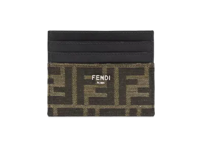 FENDI FF Jacquandi Card Holder "Brown"