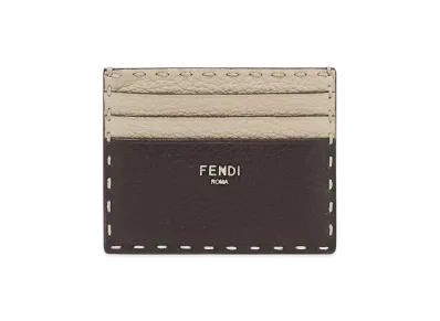 FENDI Diagonal Card Holder "Brown"