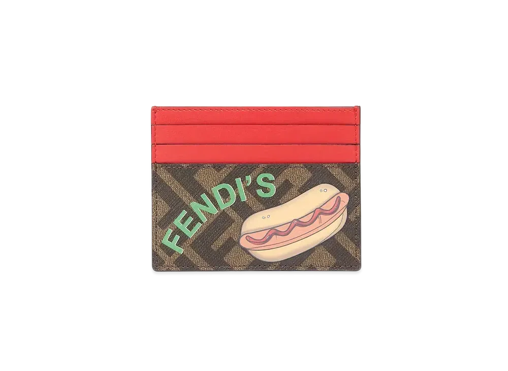 FENDI FF Card Holder FF Canvas Printed "Multi Color"