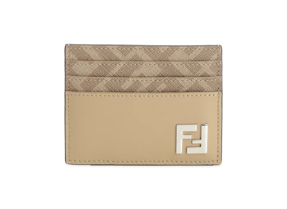FENDI Squared FF Card Holder "Beige"