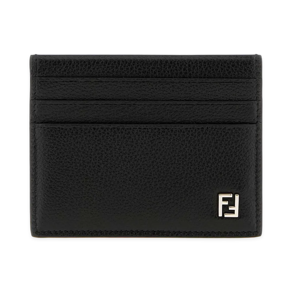 FENDI Leather FF Card Holder "Black"
