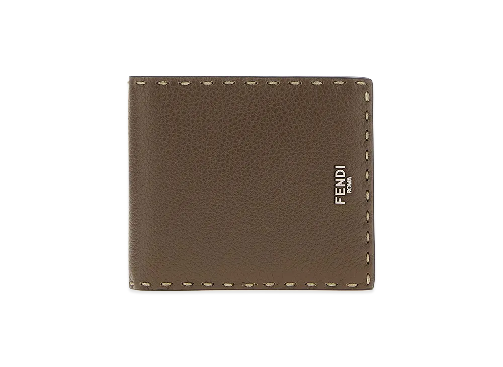 FENDI Leather Wallet "Mud Brown"