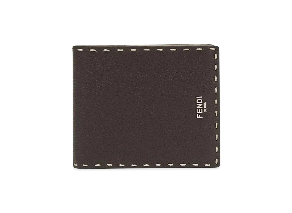 FENDI Leather Selleria Wallet "Dark Brown"