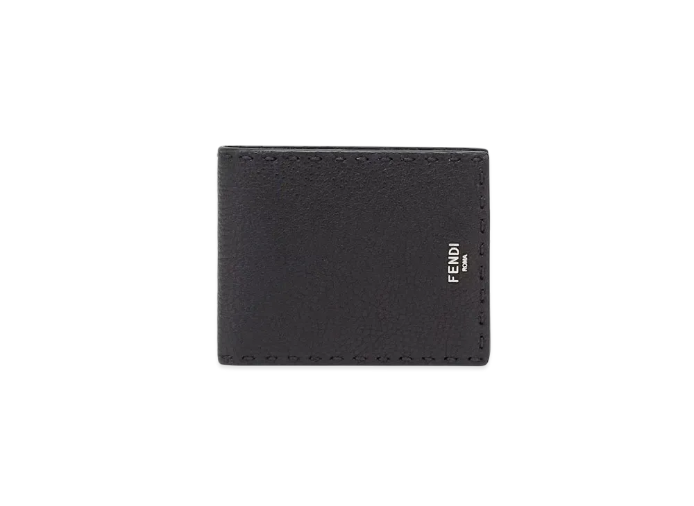 FENDI Selleria Wallet Leather Bi-Fold "Black"