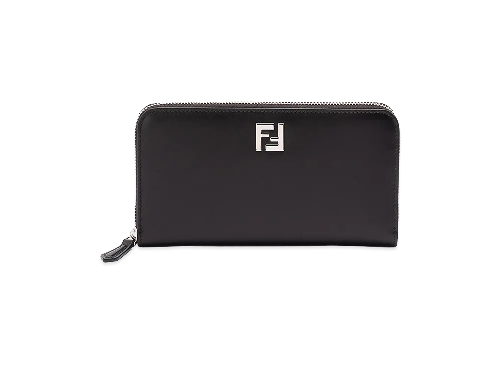 FENDI Leather Squared FF Wallet "Black"