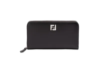 FENDI Leather Squared FF Wallet "Black"