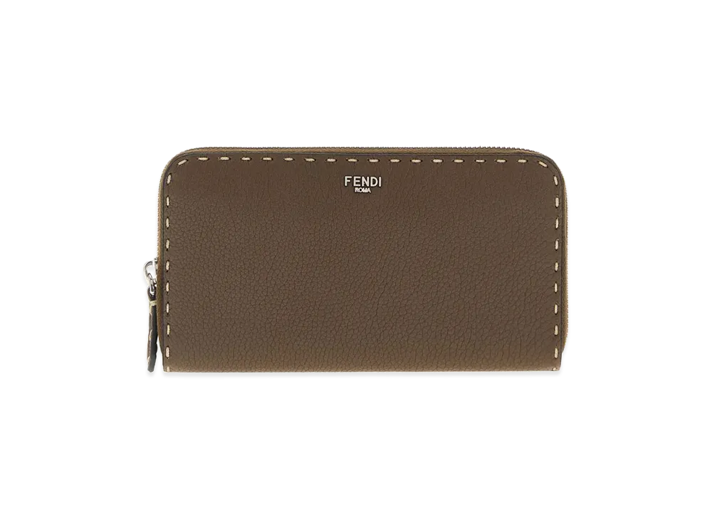 FENDI Leather Wallet "Mud Brown"