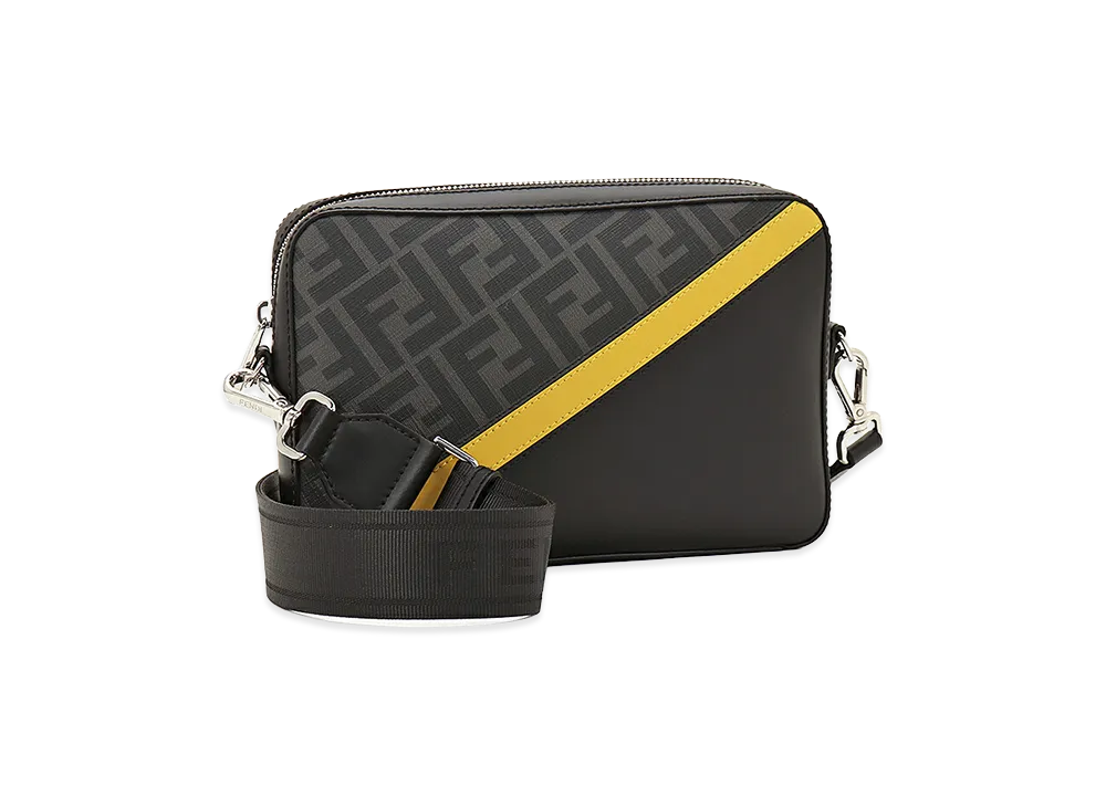 FENDI Women's Diagonal Camera Case Shoulder Bag "Nero"