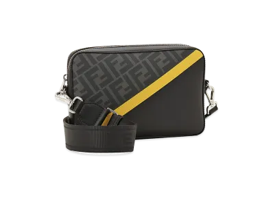FENDI Women's Diagonal Camera Case Shoulder Bag "Nero"