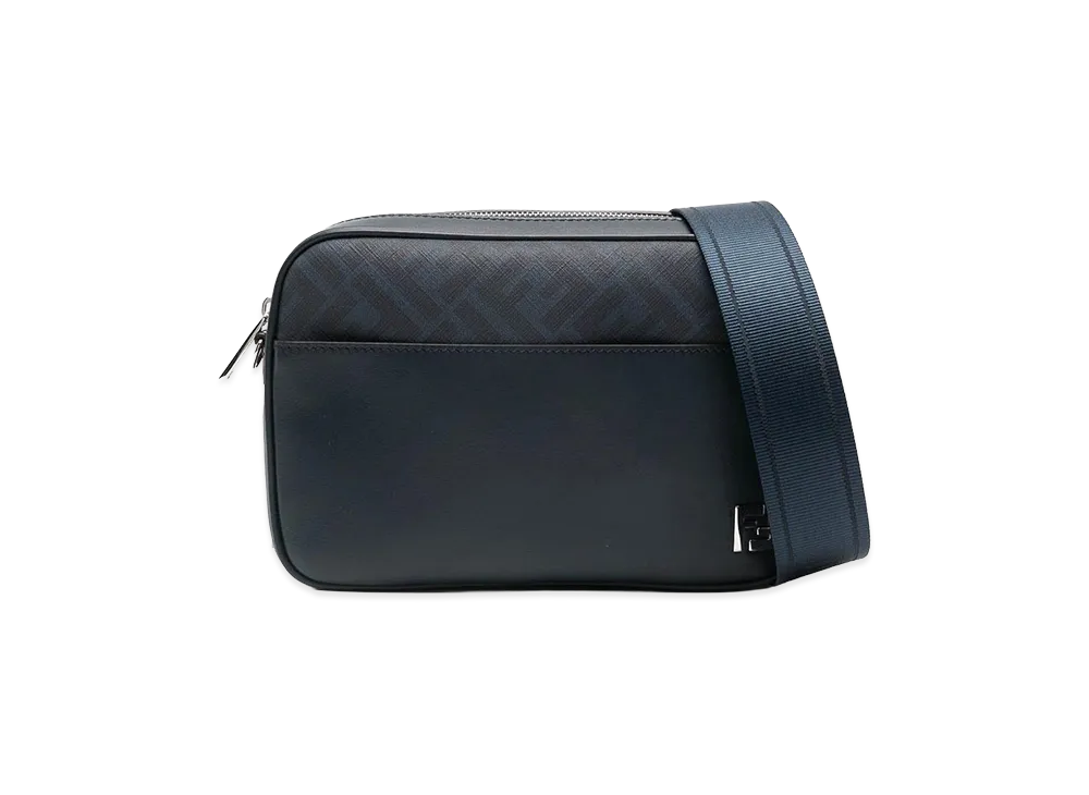 FENDI Leather Camera Case Crossbody Bag "Midnight Blue"