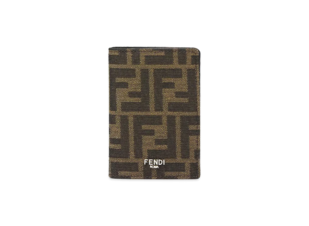 FENDI FF Fabric Card Holder "Brown"