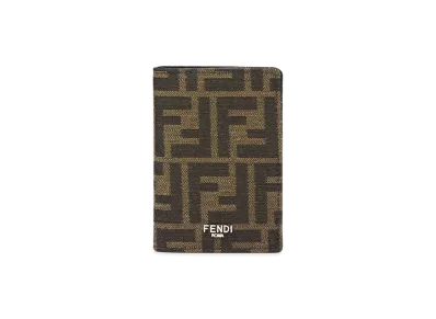 FENDI FF Fabric Card Holder "Brown"