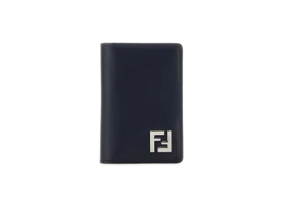 FENDI Leather Card Holder "Midnight Blue"