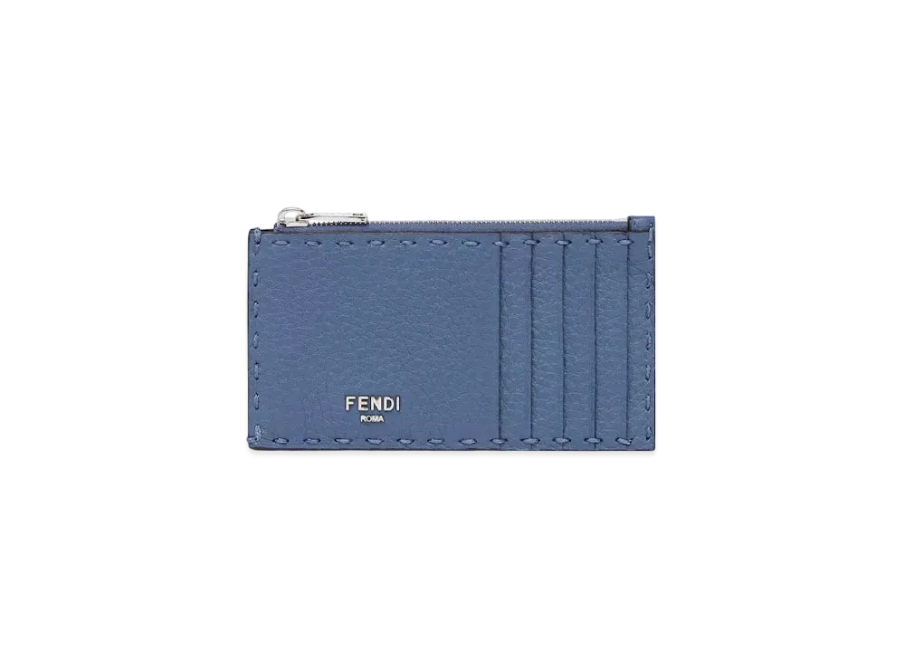FENDI Selleria Card Holder "Light Blue"