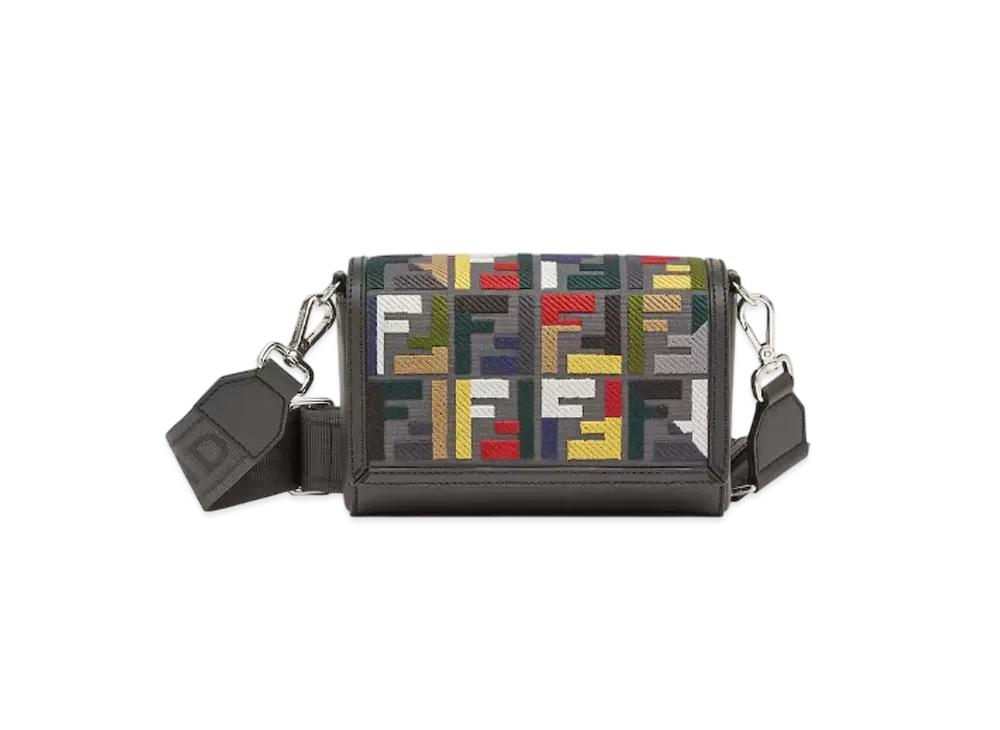 FENDI FF Compact Bag Canvas Bag with FF Embroidery "Multi Color"