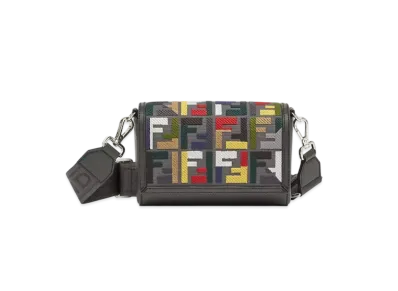 FENDI FF Compact Bag Canvas Bag with FF Embroidery "Multi Color"