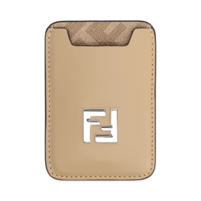 FENDI Card Holder With Logo "Beige"