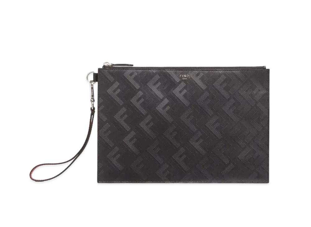 FENDI FF Fendi Shadow Flat Pouch "Black"
