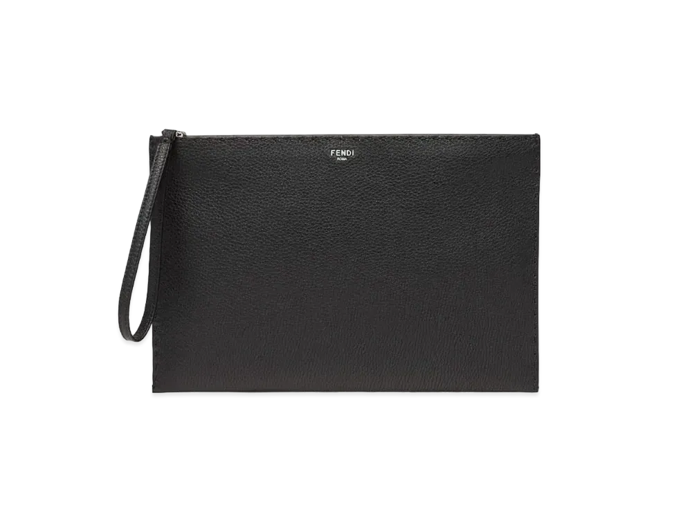 FENDI Selleria Flat Pouch Medium "Black"