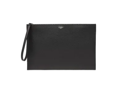 FENDI Selleria Flat Pouch Medium "Black"