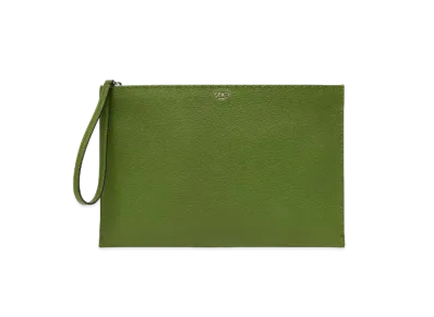 FENDI Selleria Flat Pouch Medium "Green"