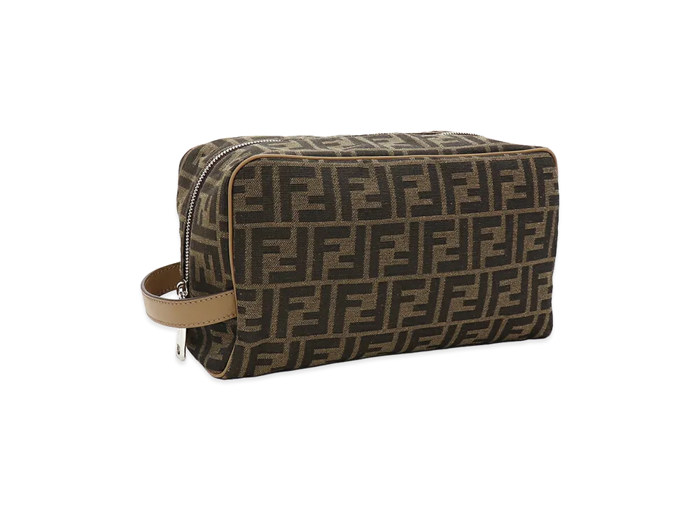 FENDI FF Pouch Clutch Bag "Tabacco/Moro/Sand"