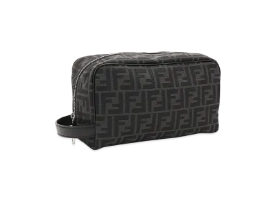 FENDI FF Pouch Clutch Bag "Asfalto/Nero"