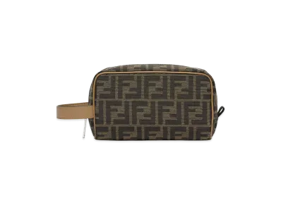 FENDI Beauty Pouch In Jacquard FF "Brown"
