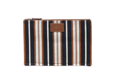 FENDI Embroidered Canvas Signature Pouch "Multicolor"