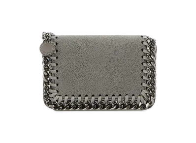 STELLA McCARTNEY Women's Shaggy Deer Falabella Coin Purse "Gray/Dark Grey"