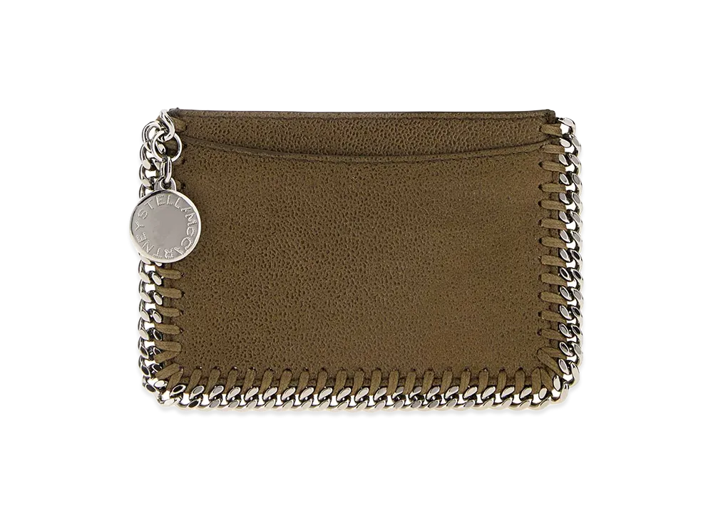 STELLA McCARTNEY Women's Shaggy Deer Falabella Card Holder "Olive Green"